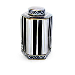 Black and White Ceramic jar