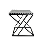 Black and White Square Bone Inlay Side Table