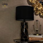 Black ceramic table lamp