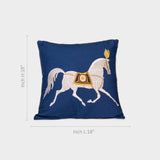 Blue Horse Cushion Cover.