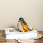 Blue Vibrant Ceramic Bird Figurine