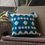 Blue & white cushion cover