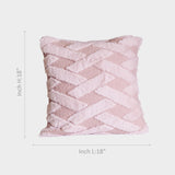 Blush Pink Textured Weave Cushion Cover