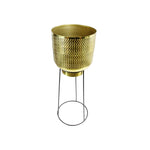 Brass Gold Hammered Planter 