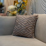 Brown Luxurious Diamond-Textured Throw Pillows