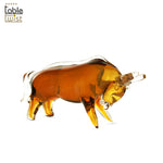 Bull Murano Style Glass in Gold