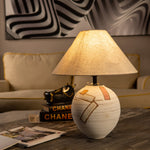 Ceramic Table Lamp with Rustic Charm