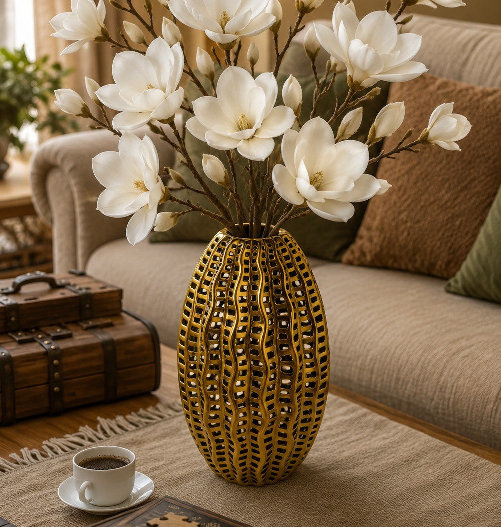 Ceramic Vase with Openwork Pattern