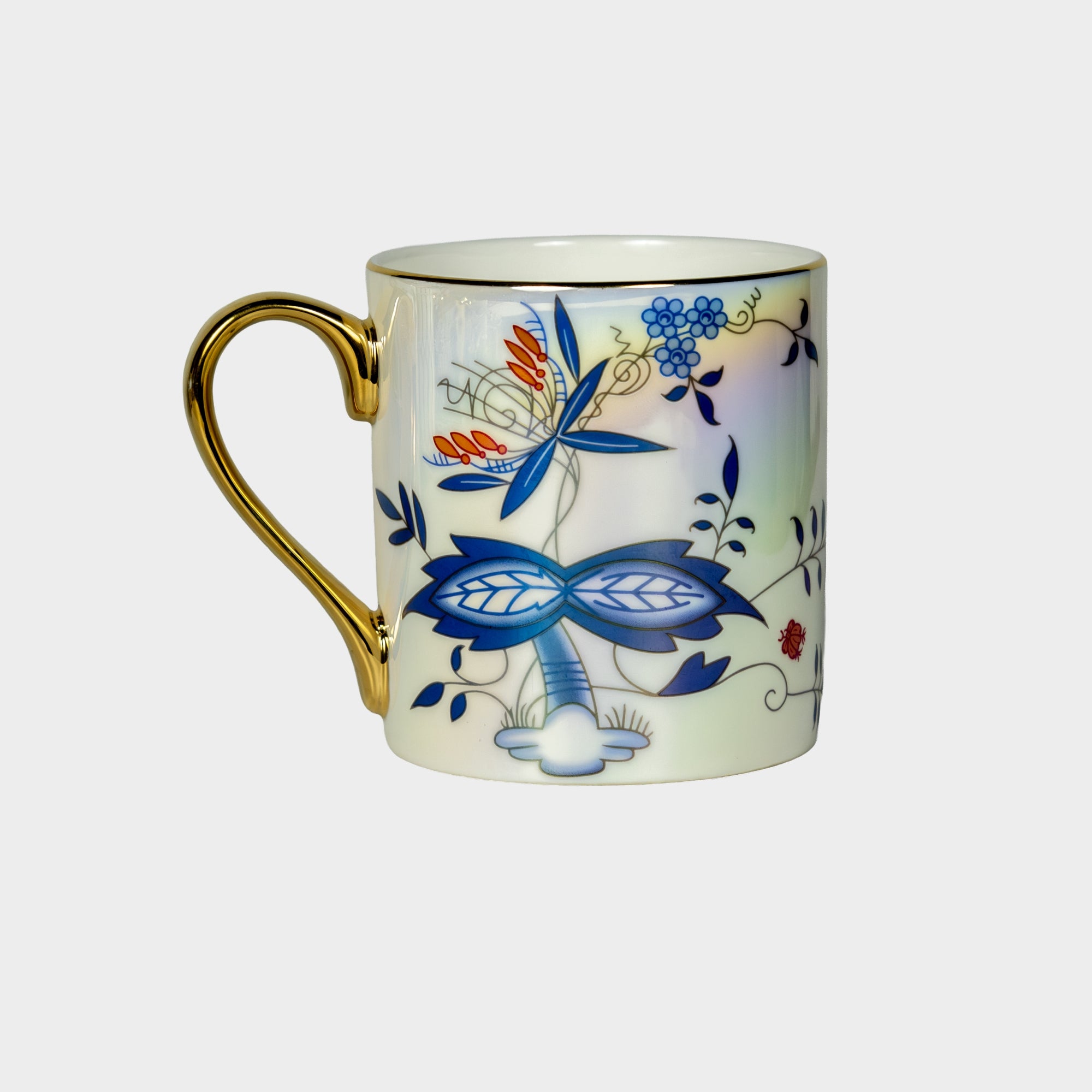 Classic Floral Porcelain Mug 