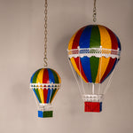 Colourful Metal Hot Air Balloon Décor.