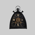 Coventry Black Metal & Glass Table Clock