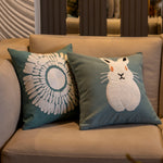 Cute Rabbit  Floral Cushion Covers