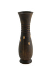 Wooden Vase with Gold Accent