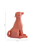 Coral Yoga Dog Sculpture