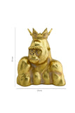 Golden Crown Gorilla Sculpture