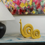 Decorative Yellow Resin Snail Sculptures