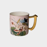 Elegant Lotus Design Porcelain Mug 