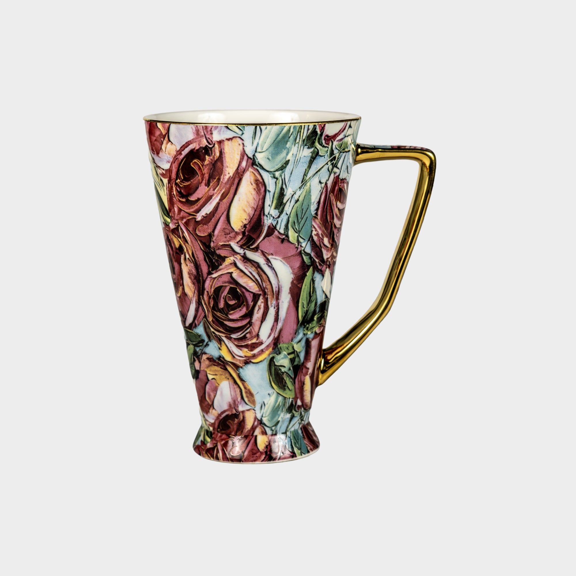 Floral Print Porcelain Mug 