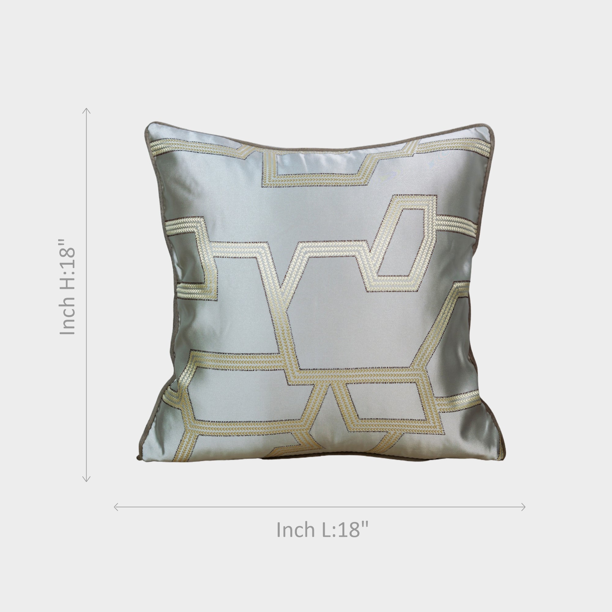 Geometric Gold Pattern Cushion Cover
