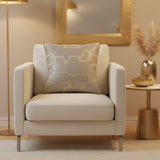 Geometric Gold Pattern Cushion Cover