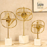 Globe Abstract Table Decor with Marble Base.