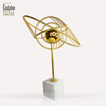 Globe Abstract Table Decor with Marble Base