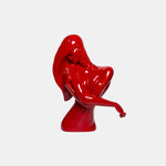 Glossy Red Female Resin Sculpture