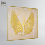 Gold Angel Wings Gold Leaf Feather Wall  Painting