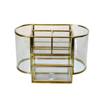 Gold Glass Perfume Display Case.