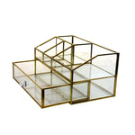 Gold Makeup Organizer with Drawer