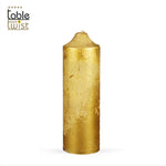 Gold Metallic Pillar Candle (Small)