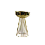 Gold Round Metal Single Planter