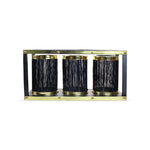 Gold and Black Mild Steel T-Light Candle Lantern (Set of 3)