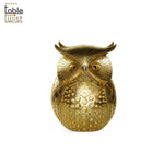 Golden Adorable Cute Owl Figurine.