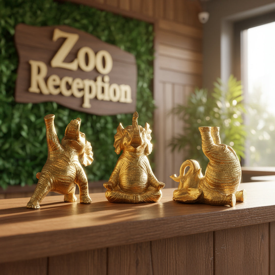 Golden Cute elephant artifacts