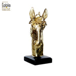 Golden Giraffe Head Statue