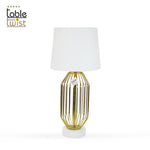 Golden Grated Ginger Metal Coop Table Lamp