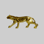 Golden Leopard Pattern Resin Decor Piece: Wild Luxury in Elegance