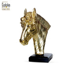 Golden Resin Giraffe Head Statue