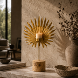 Golden Sunburst Candle Stand