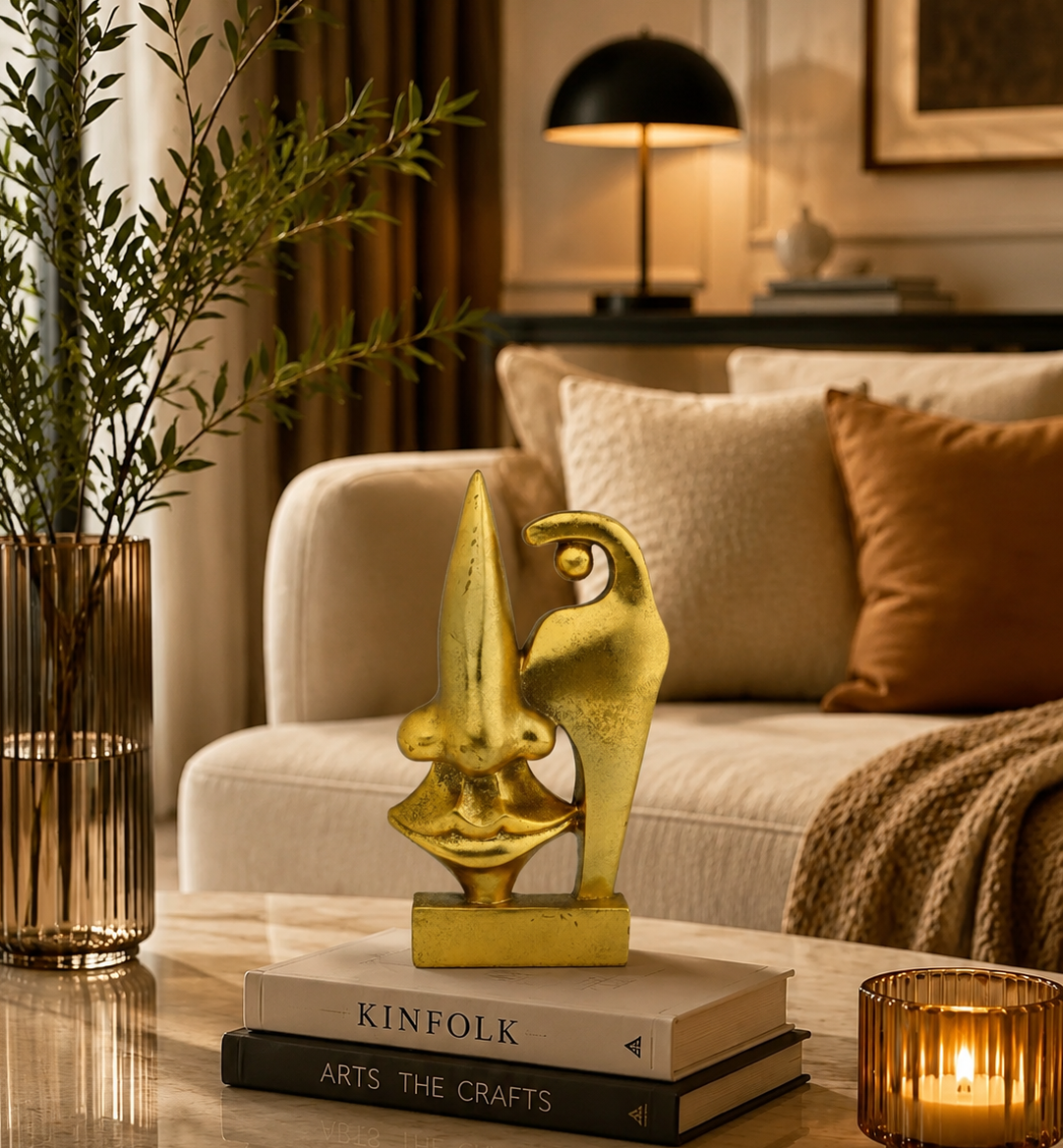 Golden Surrealist Sculpture
