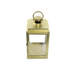  Golden  and glass lantern.