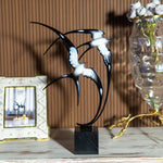 Graceful Soaring Birds Resin Sculpture