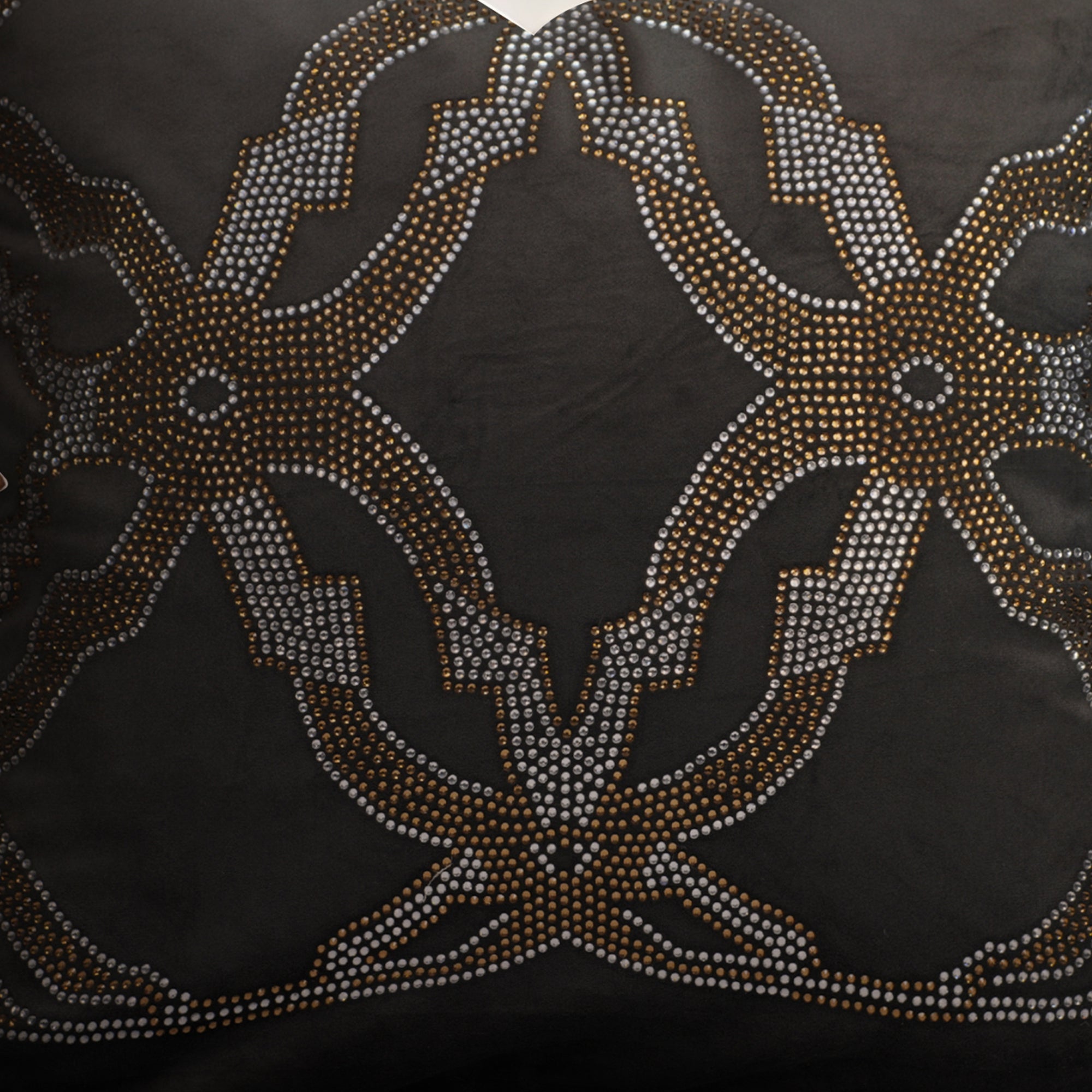 Gray Diamond-Studded Pattern Cushion cover 