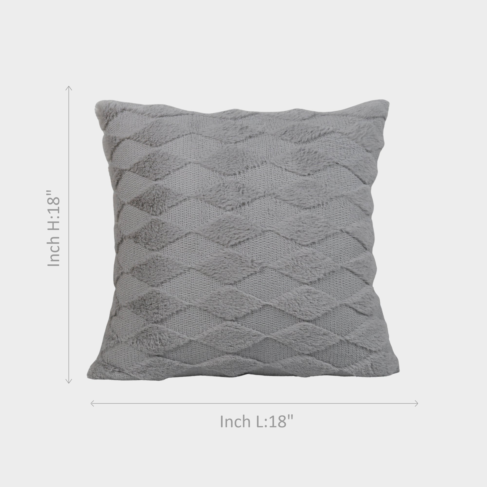 Gray Diamond Cushion Cover.