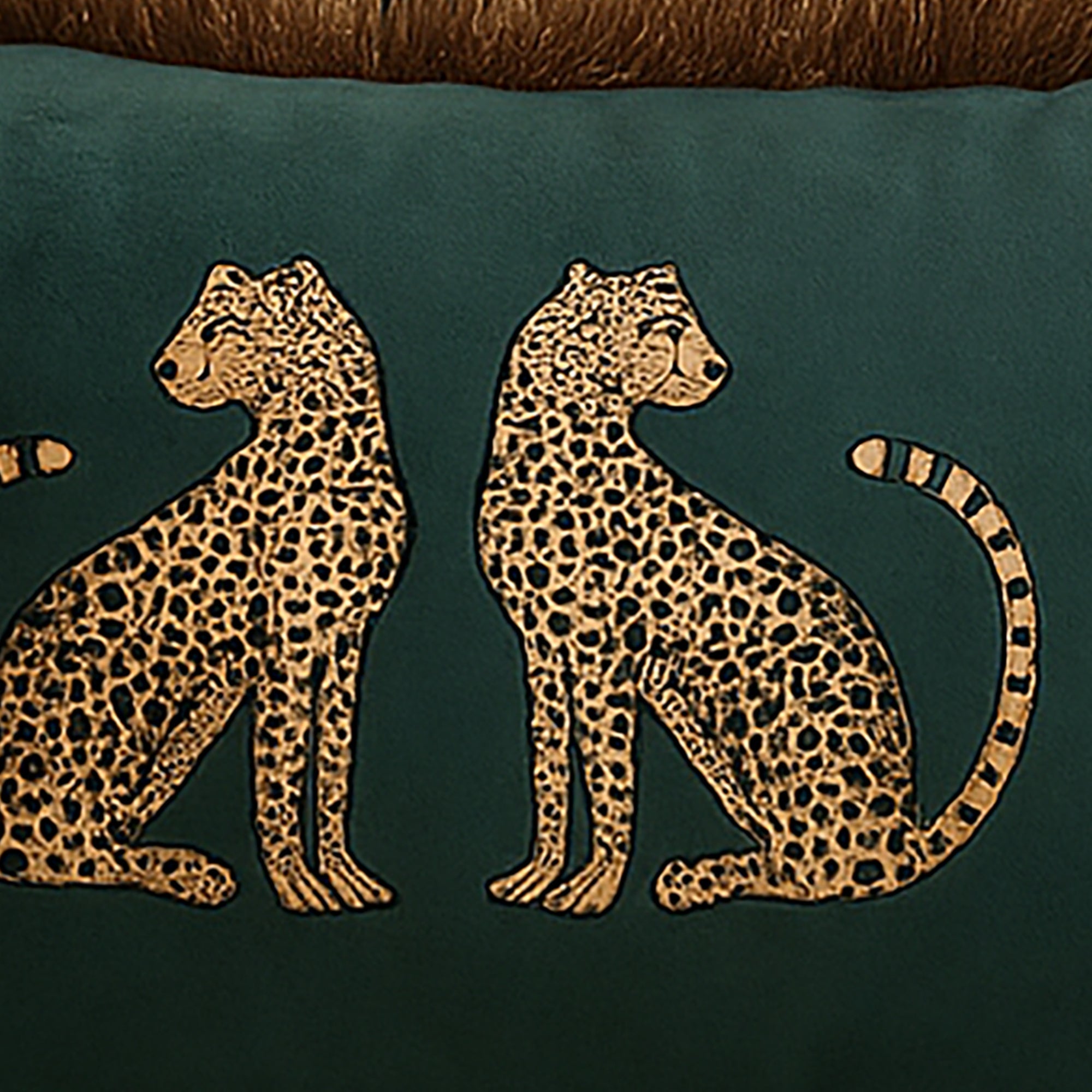 Green Leopard Cushion Cover.