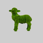 Green Velvet-Finished Sheep Statues