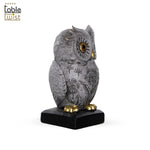 Grey Lucky Owl Art Figure.