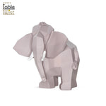 Grey Polyresin Geometric Elephant