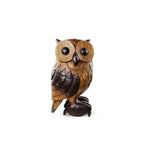 Hand-Carved Sitting Owl Figurine